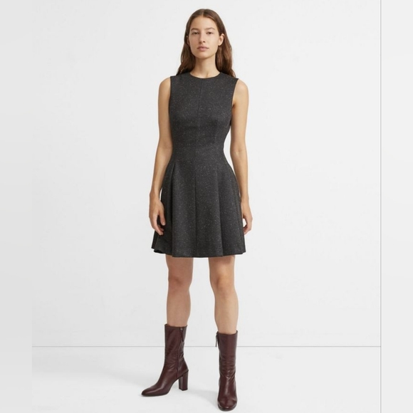 Robe Longue En Laine Mélangée Theory Couleur Charbon - Taille P, Manches Longues, Occasion Très Bon état
